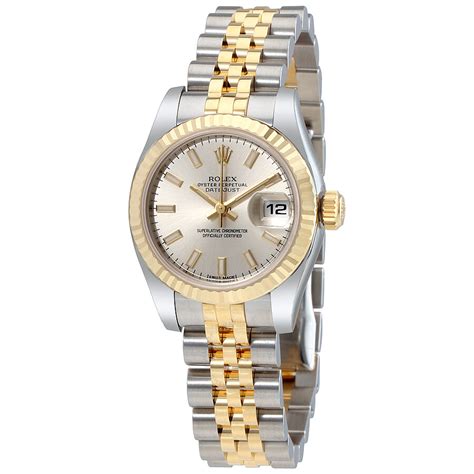 silver and gold rolex womens|silver and gold rolex men's.